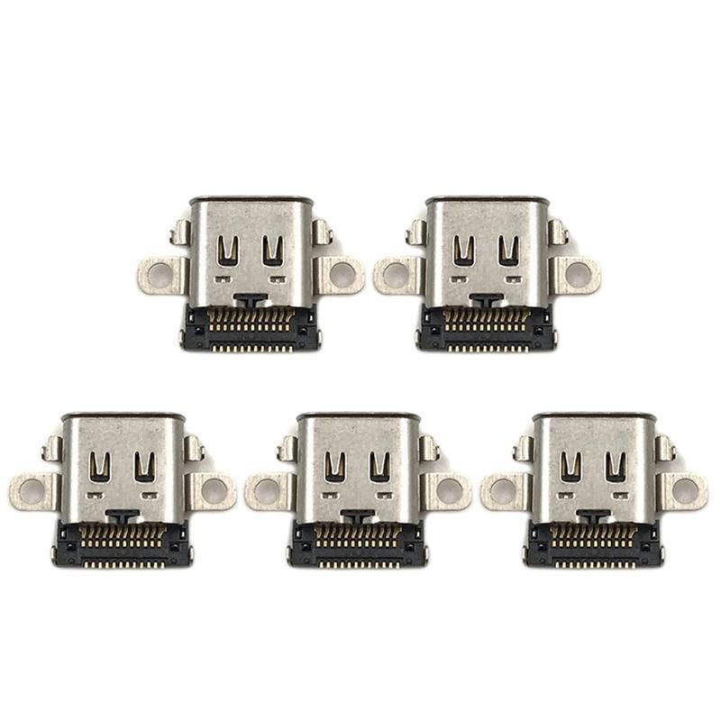 Professional Charge Port Compatible with Switch, Power Connector, Pack of 5