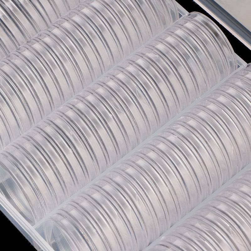 Capsule Coin Storage Box Inner Pad Set Round Container Jewelry Ring Earrings