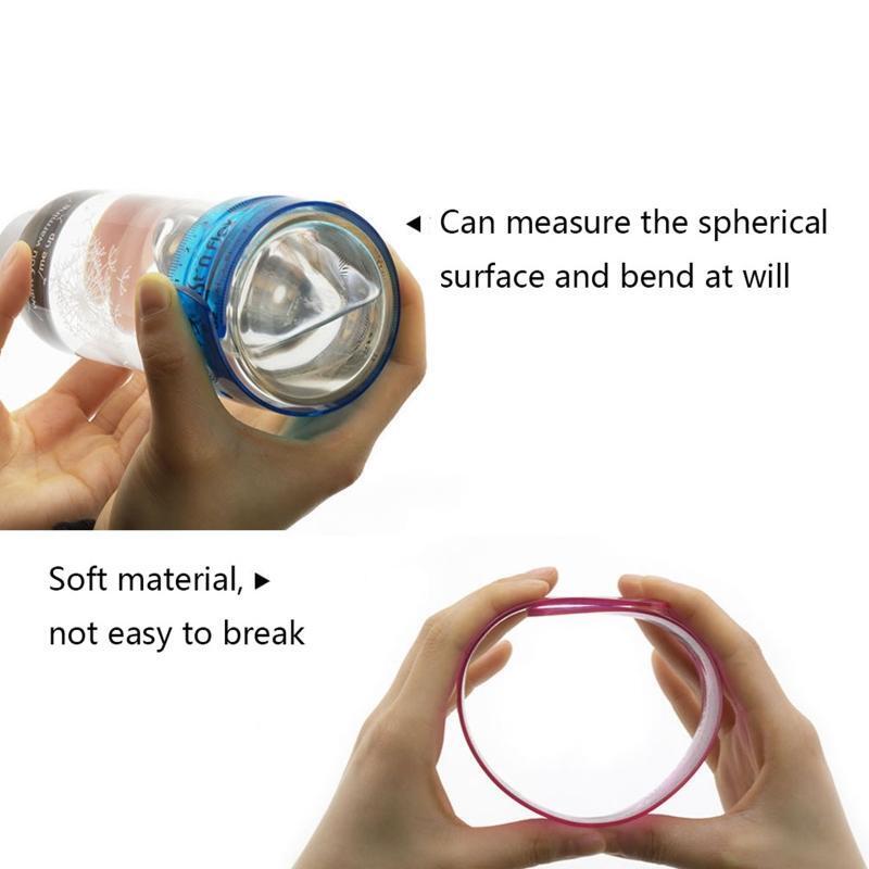 Math Drawing Ruler Soft Plastic Ruler Fit for Circumference Length Measurement