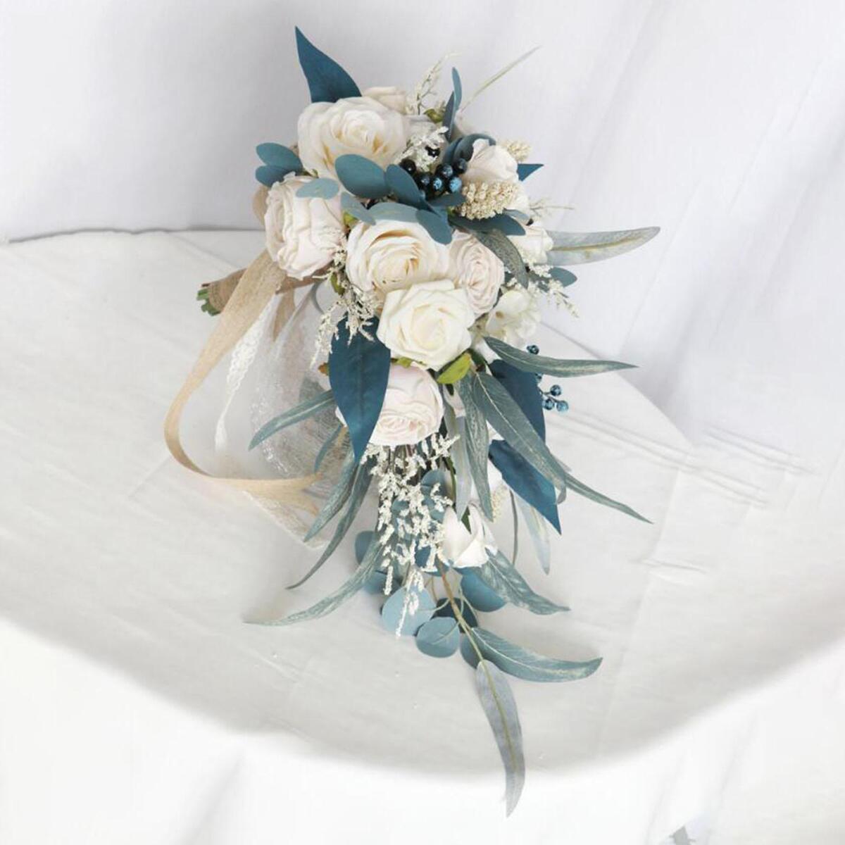 Bridal Wedding Holding Bouquets Floral Flowers Bunch for Photo Props Decor