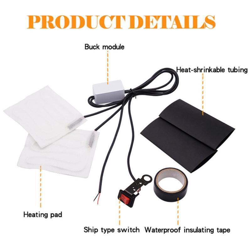 20-100V Handlebar Electric Hot Heated Pads Winter Hand Grips Heating Cushion