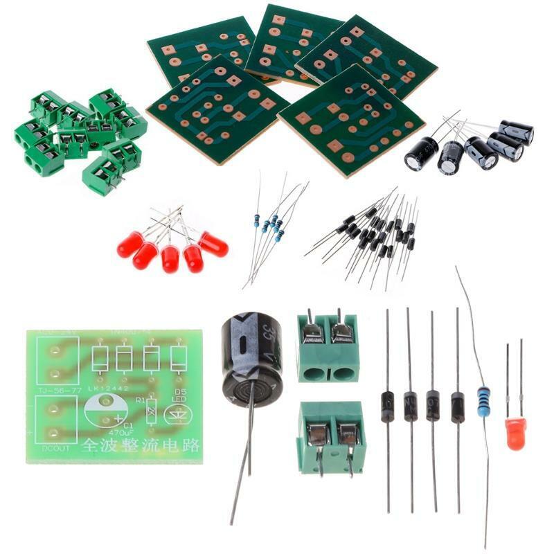 5 Pcs DIY Kit IN4007 Full Wave Rectifier Circuit AC To DC Power Supply Converter