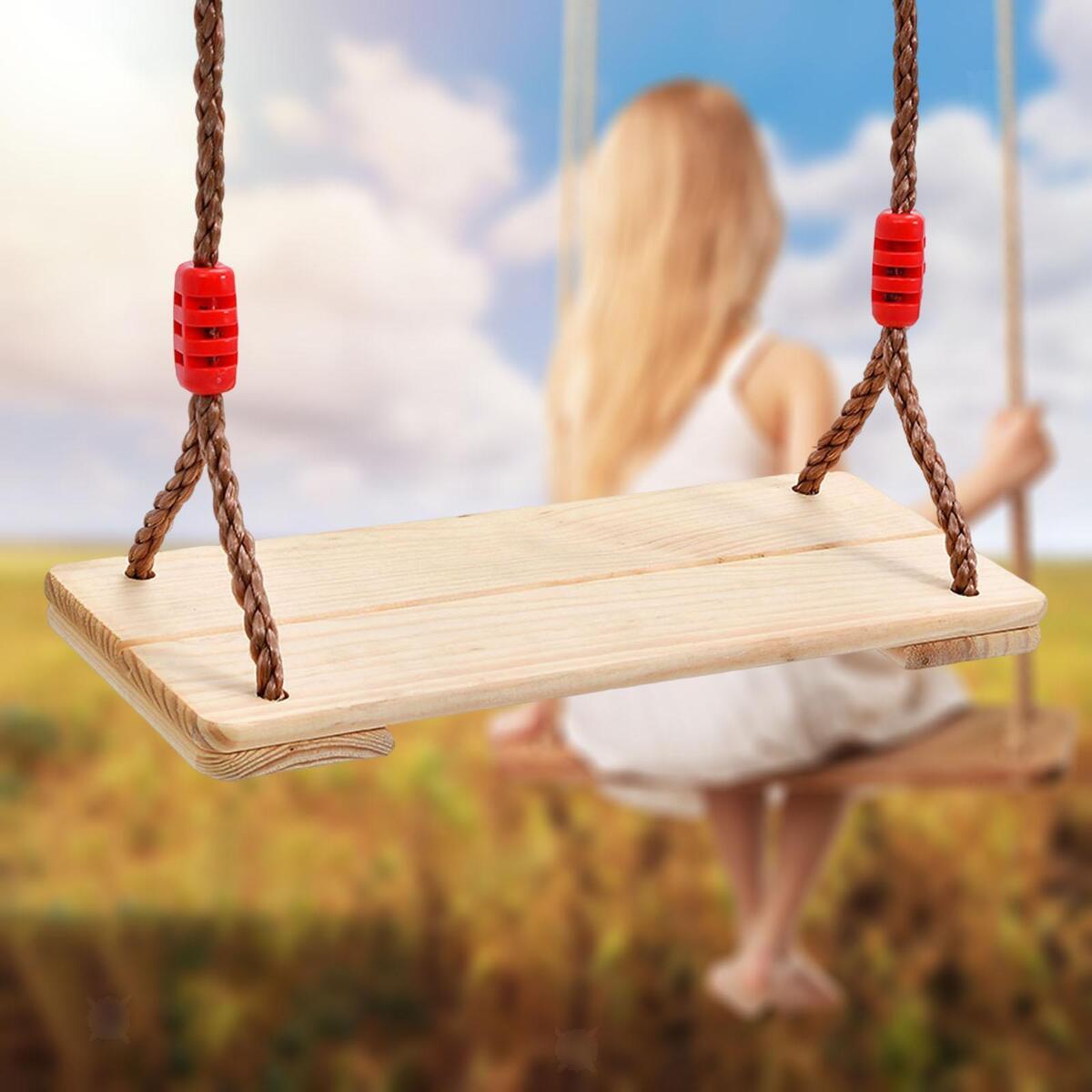 Children Wooden Swing Garden  with Sturdy Rope  Garden