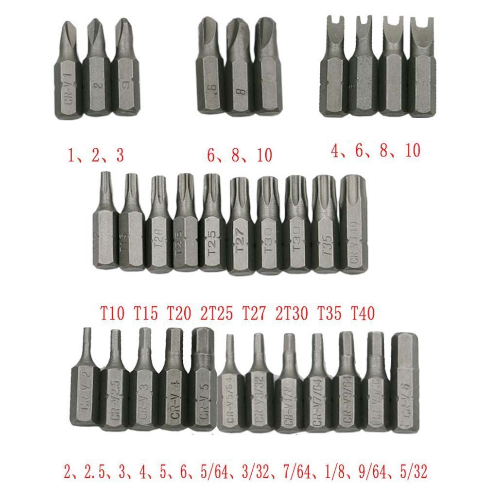 Proof Torx Shank Tip Screws Hex Screwdriver Heads Drill Bit Set Star Spanner