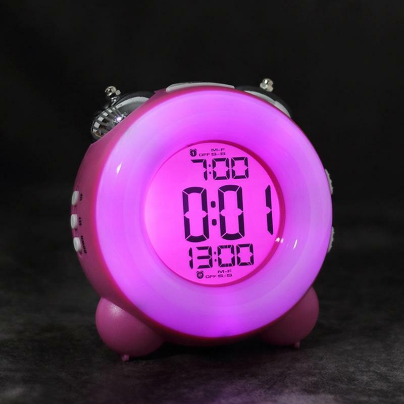Loud Alarm Clock with Dual Alarm Non Ticking Bedside Battery Powered for Bedroom