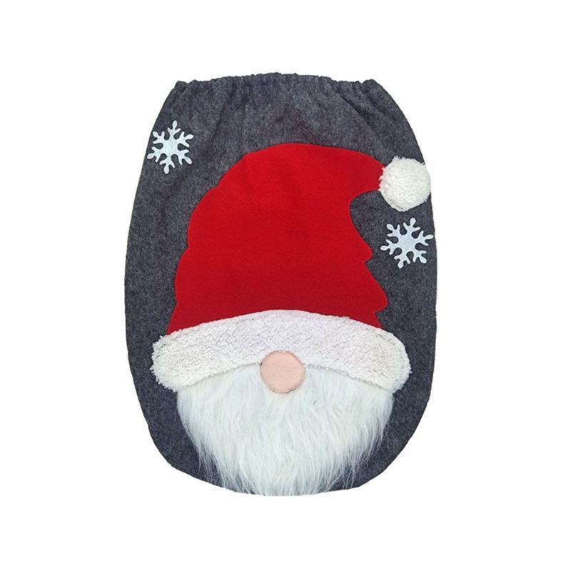 Christmas Gnome Toilet Seat Lid Protection Covers Floor Carpet Set Supplies