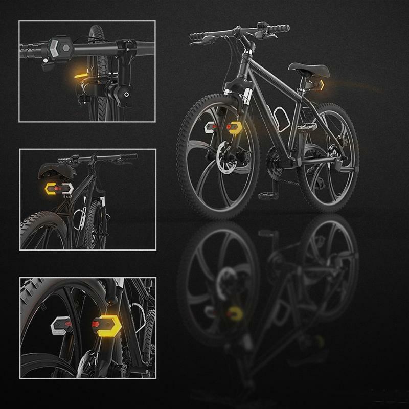 Smart Bike Taillight with Turn Signals Safety Warning Cycling Light Rechargeable
