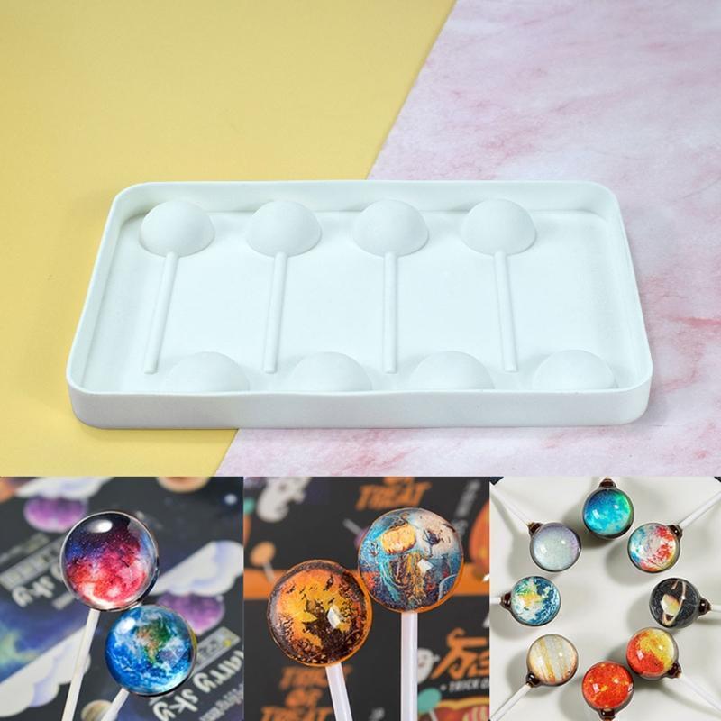 Silicone Lollipop Mold Cute Round Shape Candy Mold Christmas Kids Gift Durable