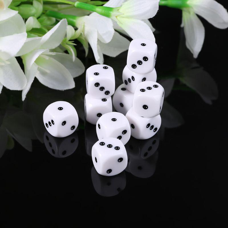 10Pcs 16mm D3 Six Sided Dices Beads For Dungeons & Dragon D&D RPG Poly Desktop
