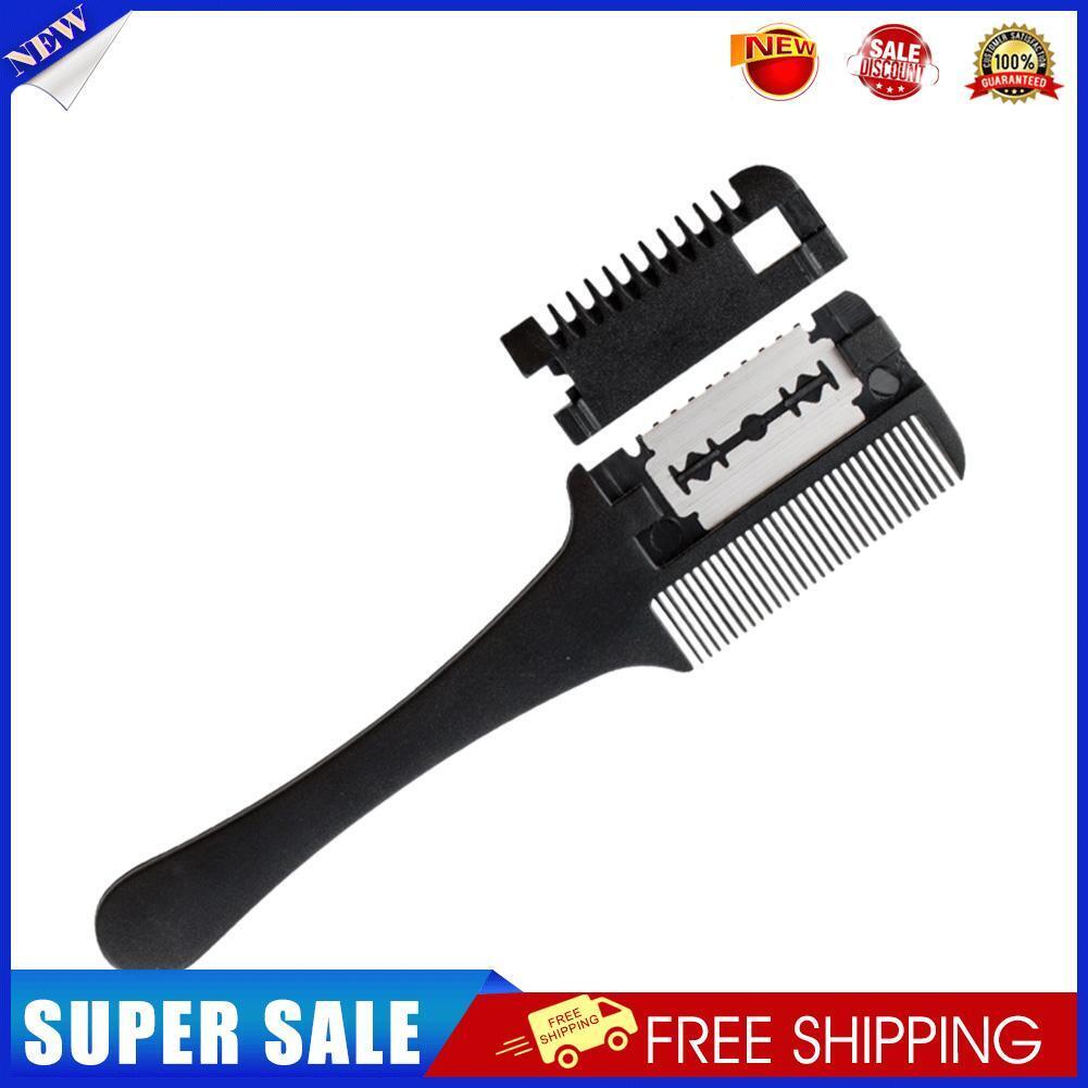 Double Side Haircut Scissors Plastic Hair Comb Cutter Hairdressing Trimmer