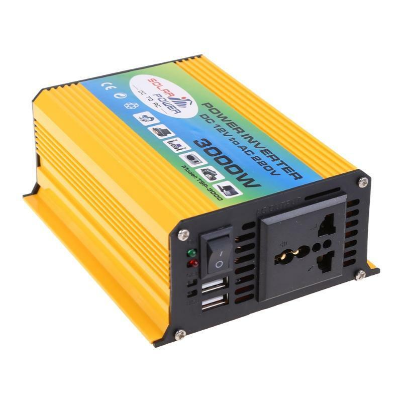 Boat Car 3000W Converter Power Inverter DC 12V to AC 220V Invertor USB Charger