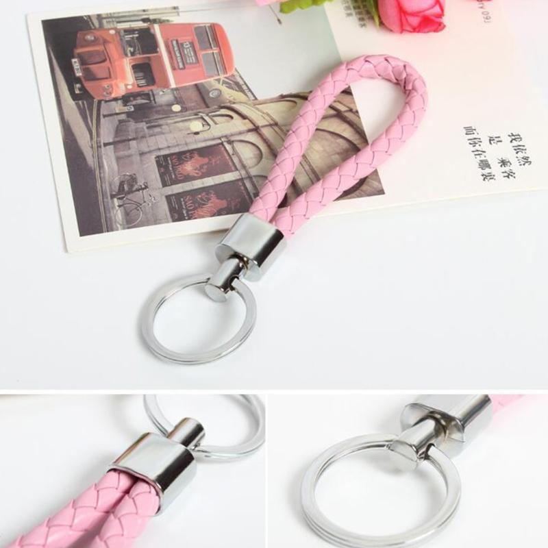 24 Pcs DIY Crafts Acrylic Leather Tassel Keychain Set with Color Woven Keychain
