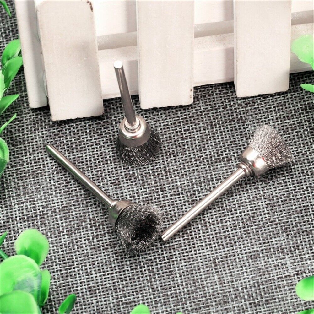 10pcs 15mm Stainless Steel Wire Cup Brush Cleaner Polishing Grinder Rotary Tool