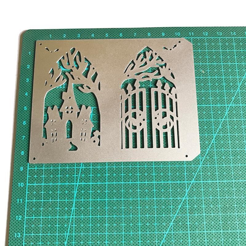 Halloween House Lantern Cutting Dies Handmade Stencil Mold Embossing Pattern