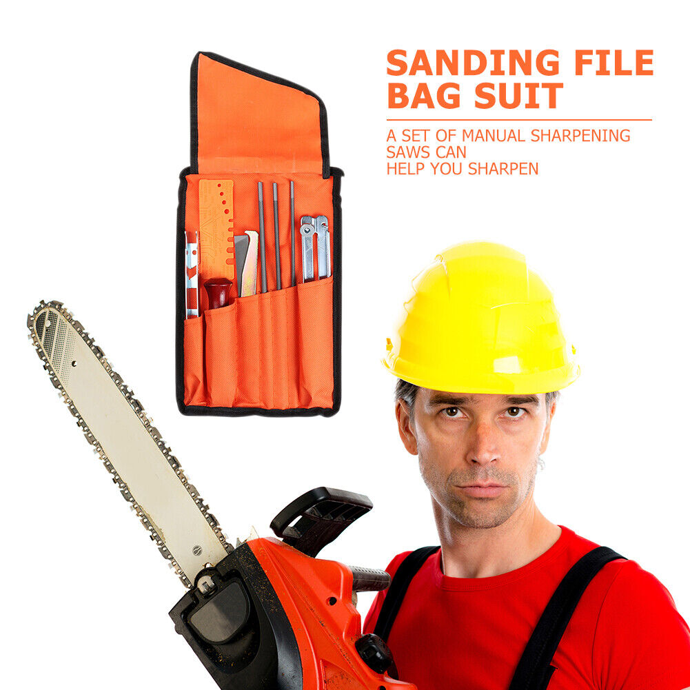 10pcs Chainsaw Chain Grinding Kit Round Flat File Guide Household Hand Tool