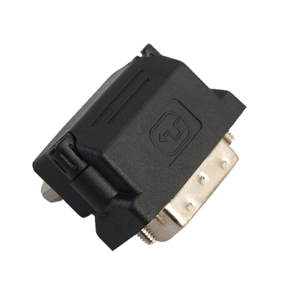 DVI-I 24+5 Male to VGA 15 Pin Female 90° Right Angle Convertor Adapter HD