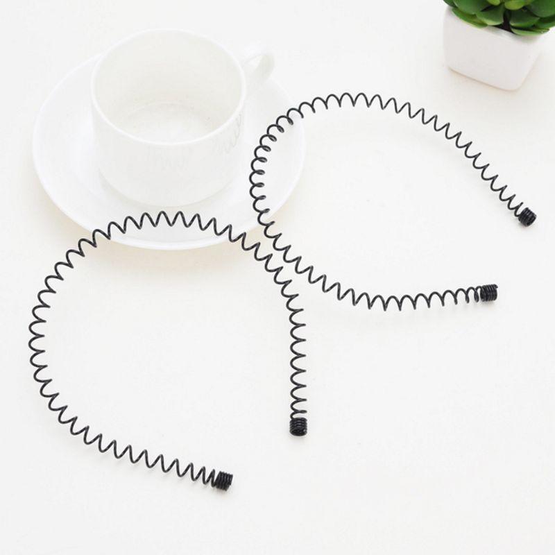 Practical Spring Headband Invisible Men Women Tiara Metal Black Hair Band Hoop