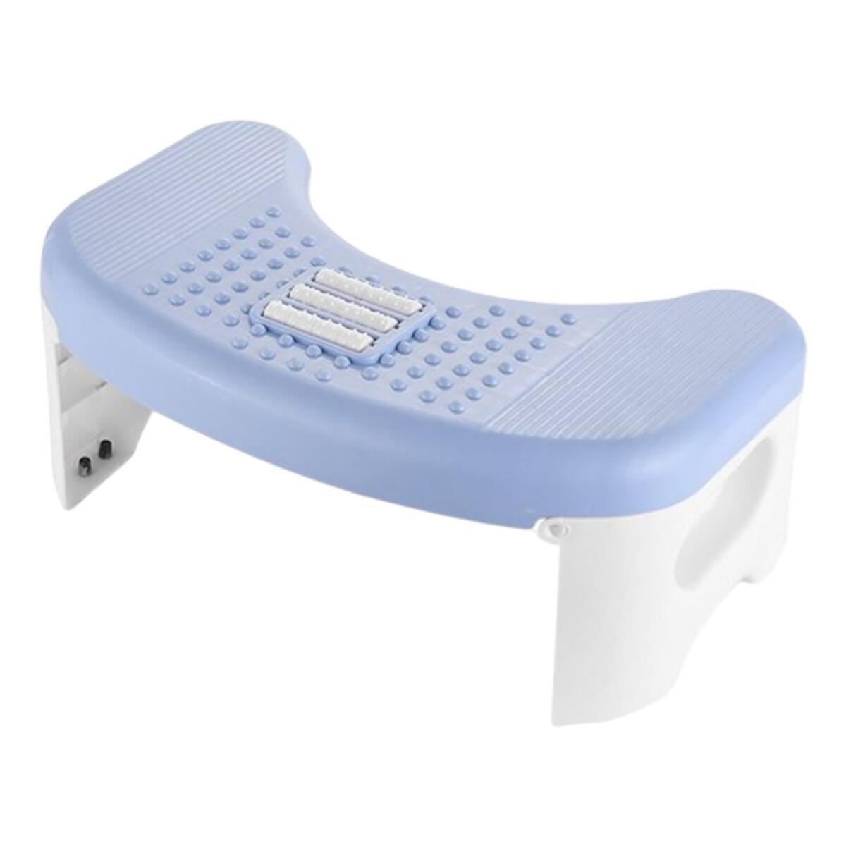 Folding Toilet Stool Anti Constipation Potty Step for Bathroom Office Blue