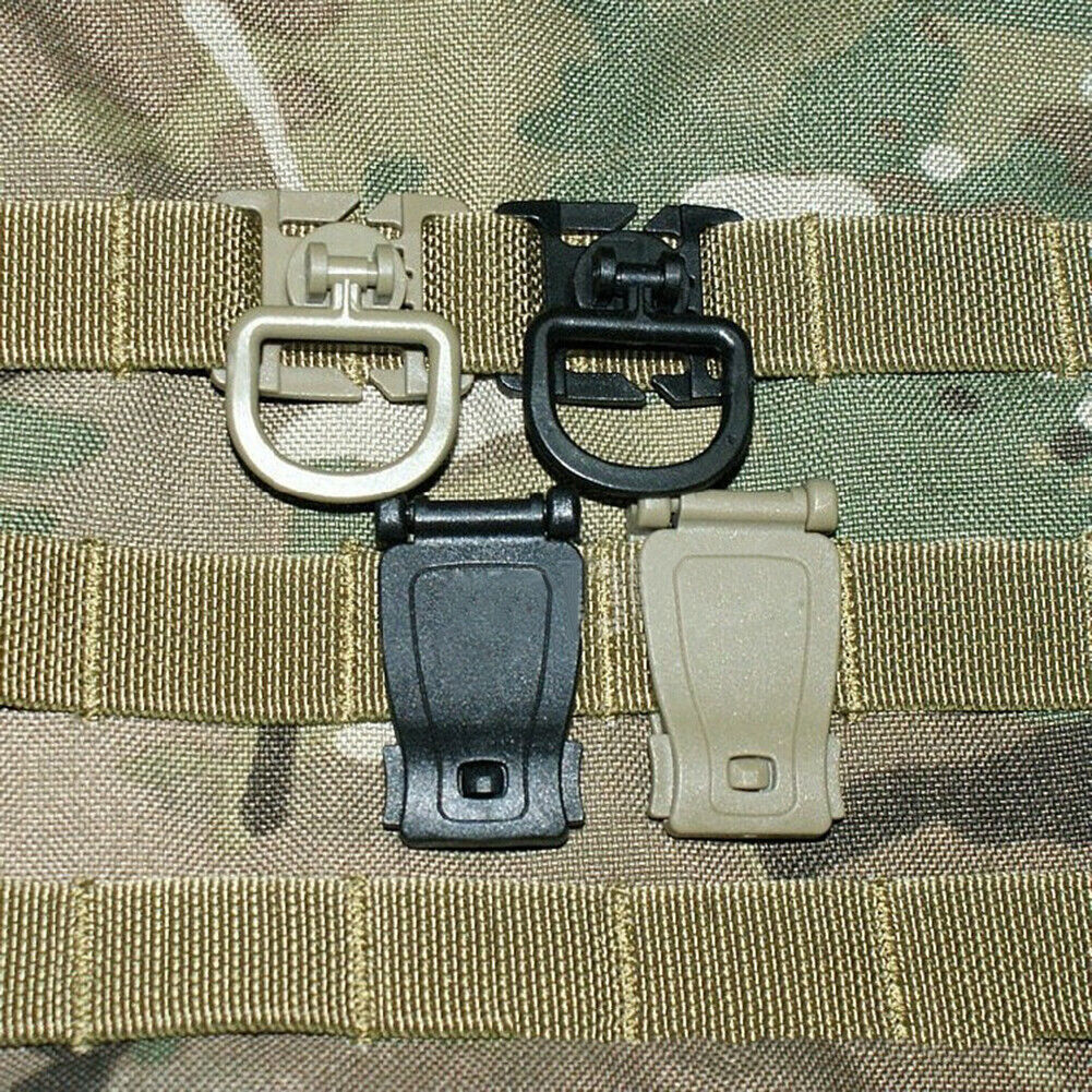 Rotatable D-ring Clips Buckle Molle Backpacks Carabiner Outdoor EDC Tool