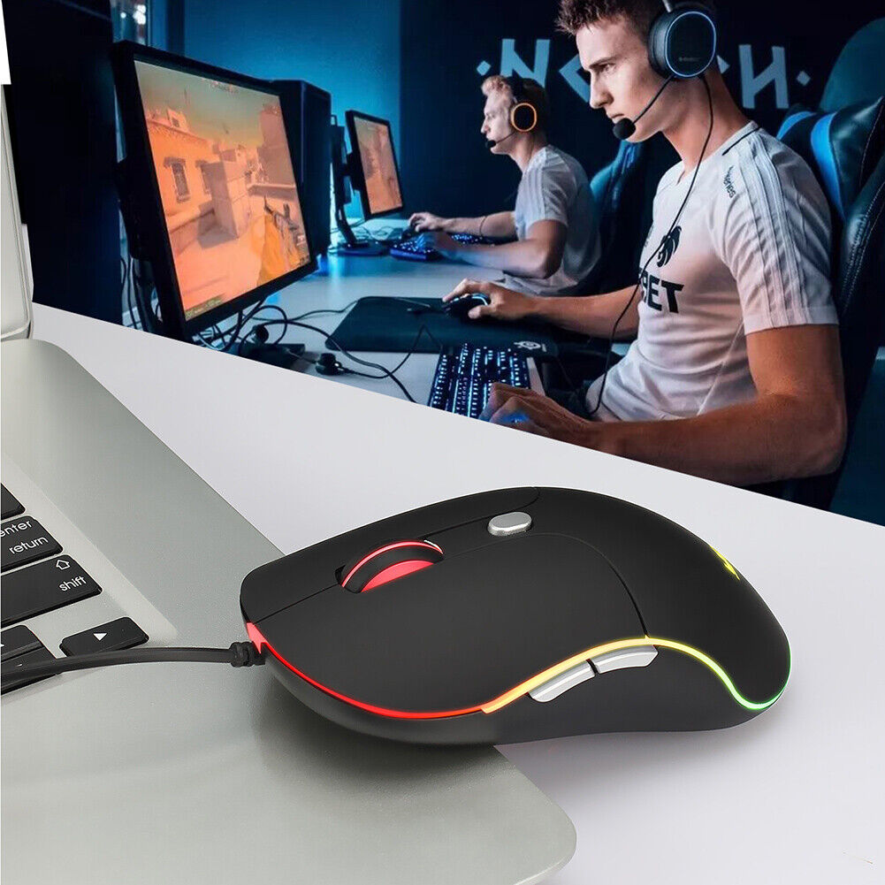 YWYT G854 USB Wired Optical Mouse 3200DPI Adjustable Backlight Gaming Mice