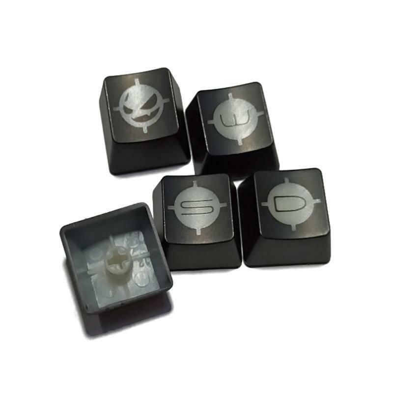 5Pcs ABS Mechanics Keyboard Keycap Small Devil keycaps ESC WASD Backlight KeyCap