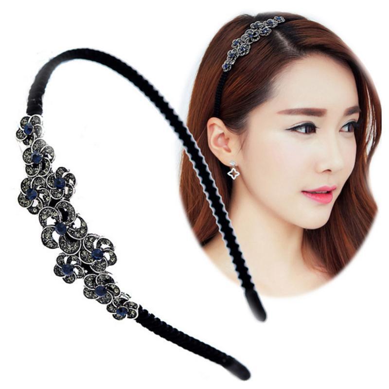 Women Lady Fashion Rhinestone Head Jewelry Headband Head Piece Hair Band