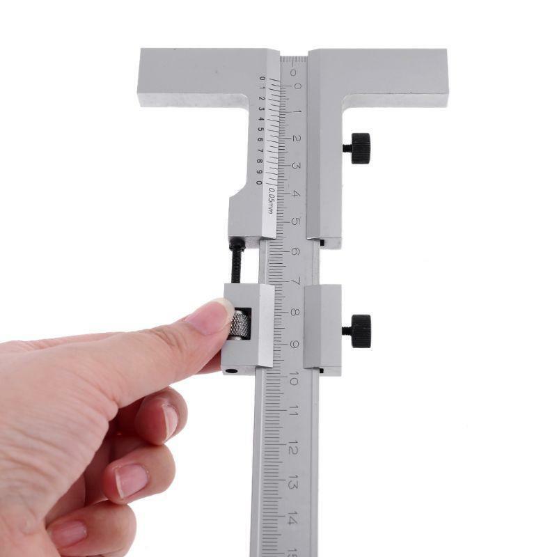 T-Type 0-160mm Vernier Caliper DIN862 Scraper Bridge Tool 0.05mm Fine Adjustment