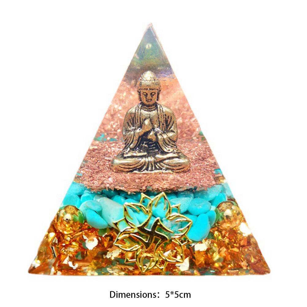 Natural Crystal Pyramid Healing Stone Chakra Reiki Home Office Decor (I)
