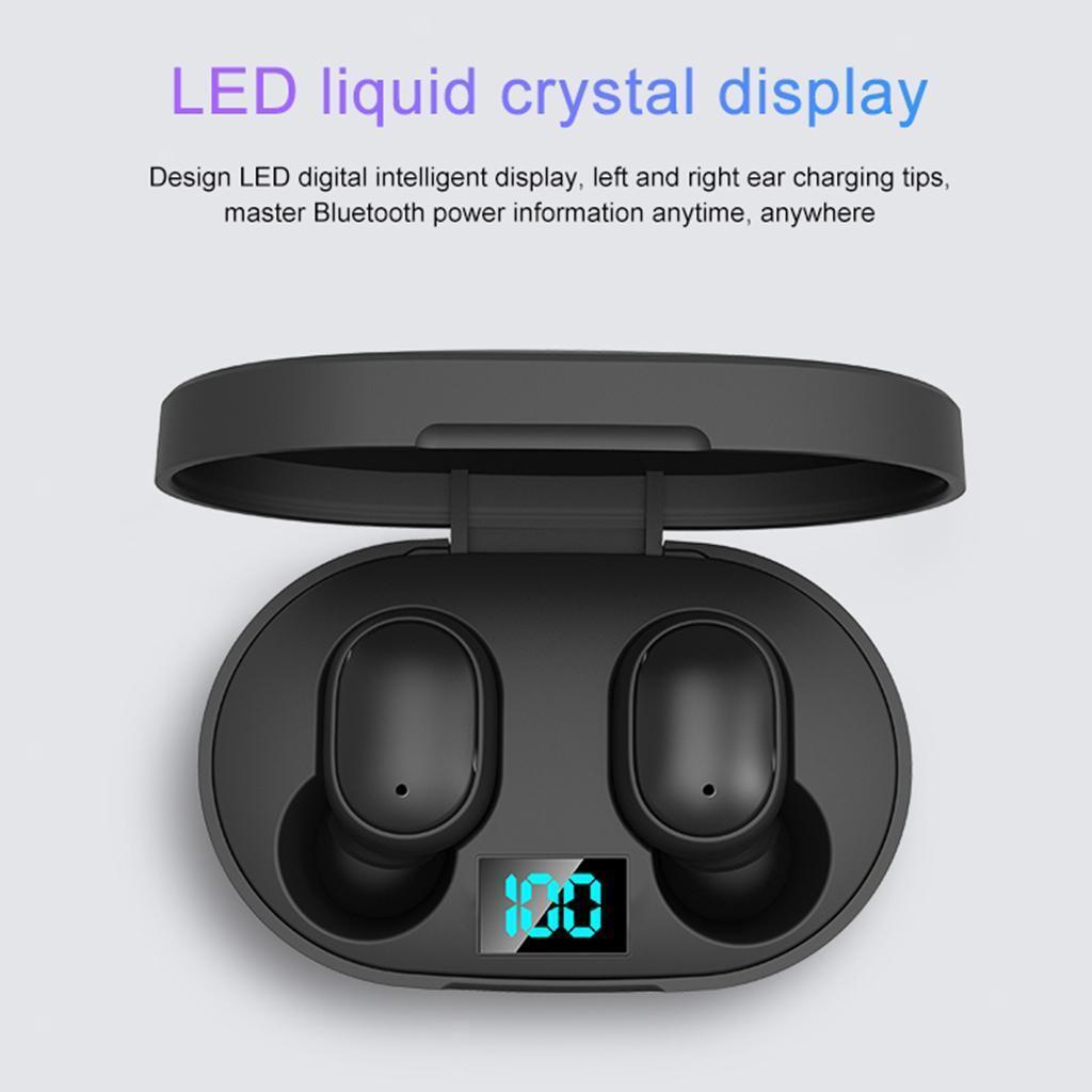 E6S TWS Wireless BT 5.0 In Ear Headphones Sport Stereo Headset Sweatproof