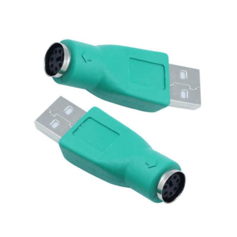 High Quality Keyboard Mouse Converter Adapter 2Pcs PS2 Male to USB A Female