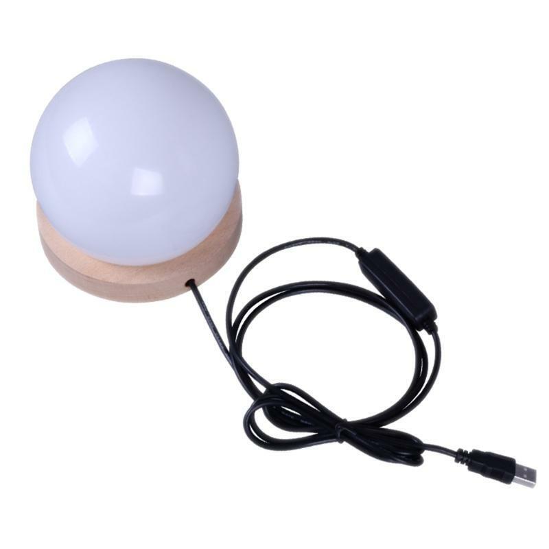 Simple Creative Warm Dimmer Night Light Desk Bedroom Decoration Ball Wooden Lamp