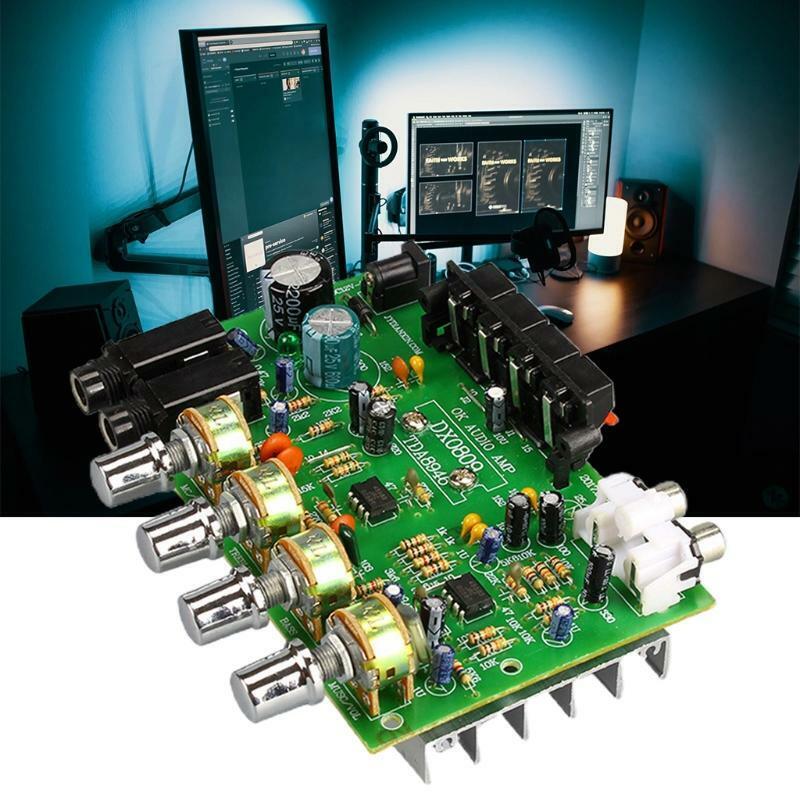 DC12V2A DIY DX-0809 Audio Amplifier Board 40W+40W Channel Stereo Amplificador