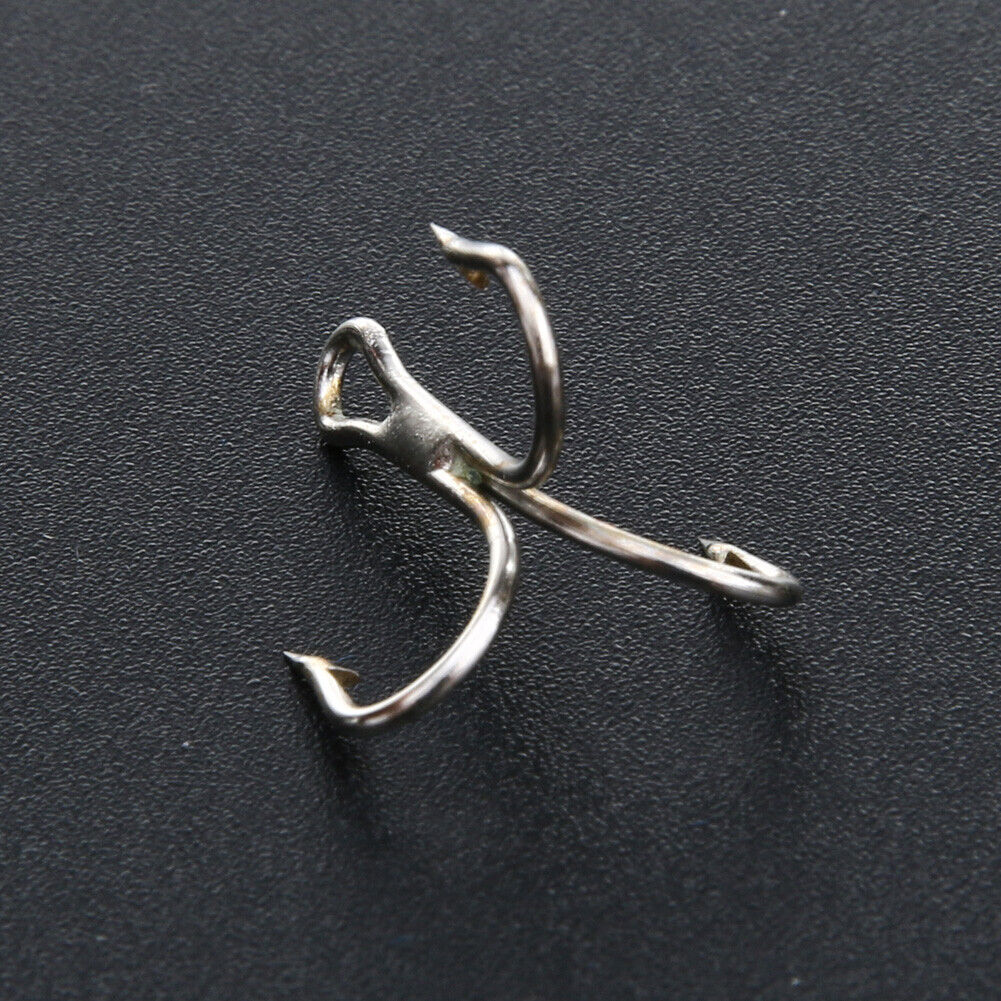 50pcs Barbed Crank Sharp Fishing Hooks Tackles with 3 Anchors (4#)