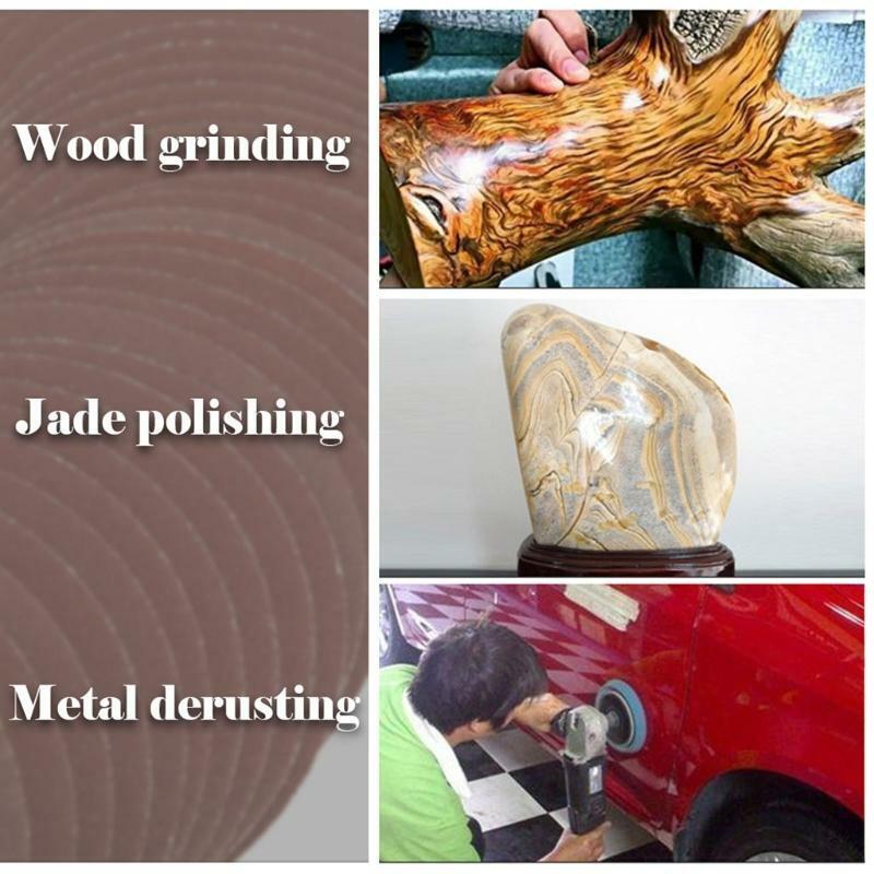 100pcs 125mm Round Shape Sanding Discs Hook Loop Sanding Paper Buffing Sheet