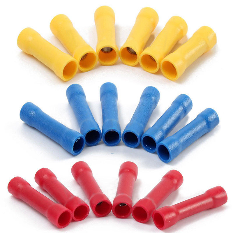 50pcs insulated connections electrical terminals crimp connectorsred, blue, yell