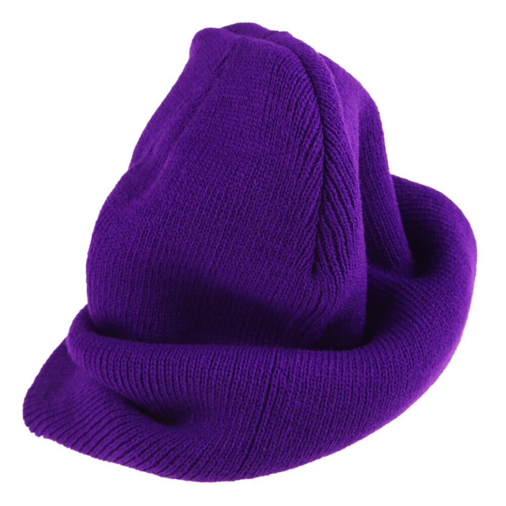 Men Women Beanie Knit Ski Cap Winter Warm Wool Hat Hip-Hop Bright Purple