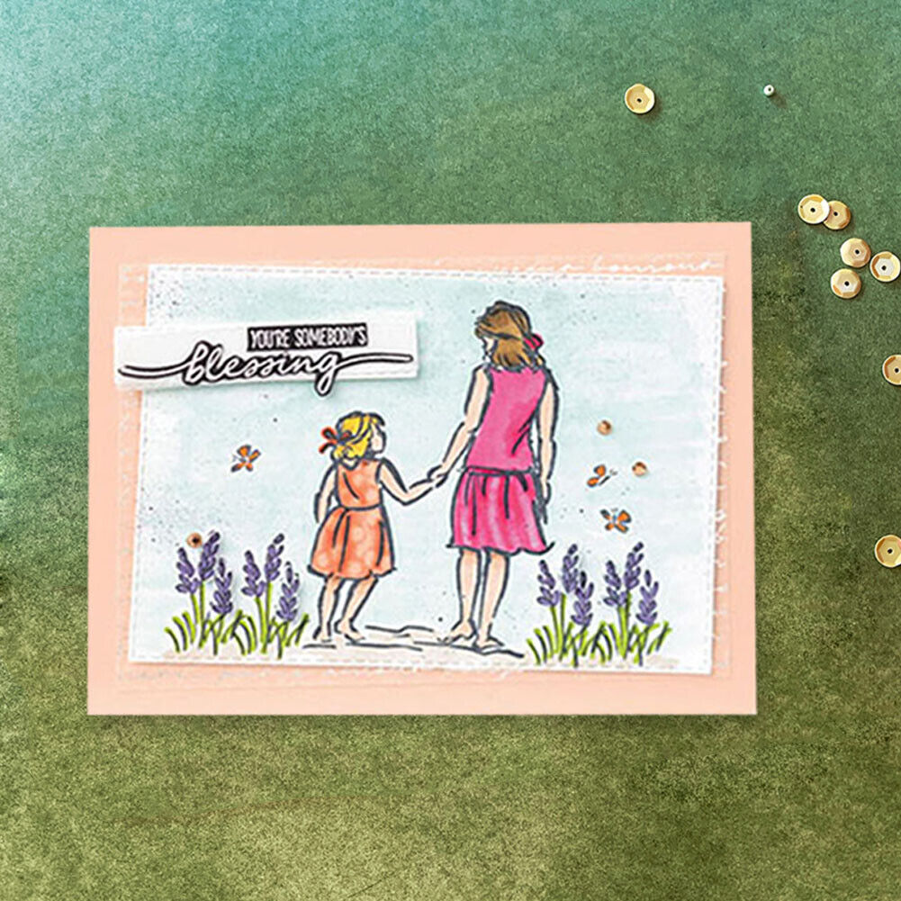 Mom Daughter Transparent Stamps Clear Silicone Seal DIY Photo Album Decor