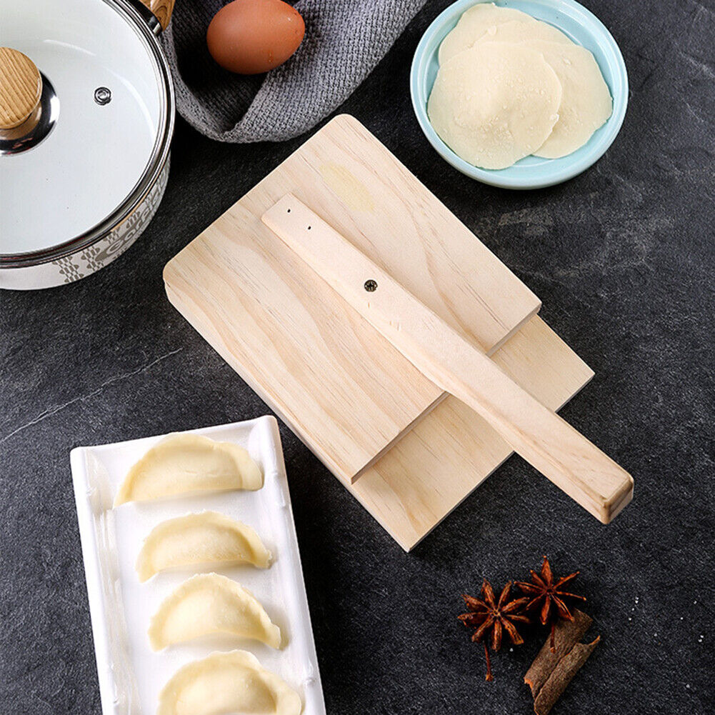 Dumpling Wrapper Skin Pressing Gadgets Wooden Dough Noodle Baking Presser