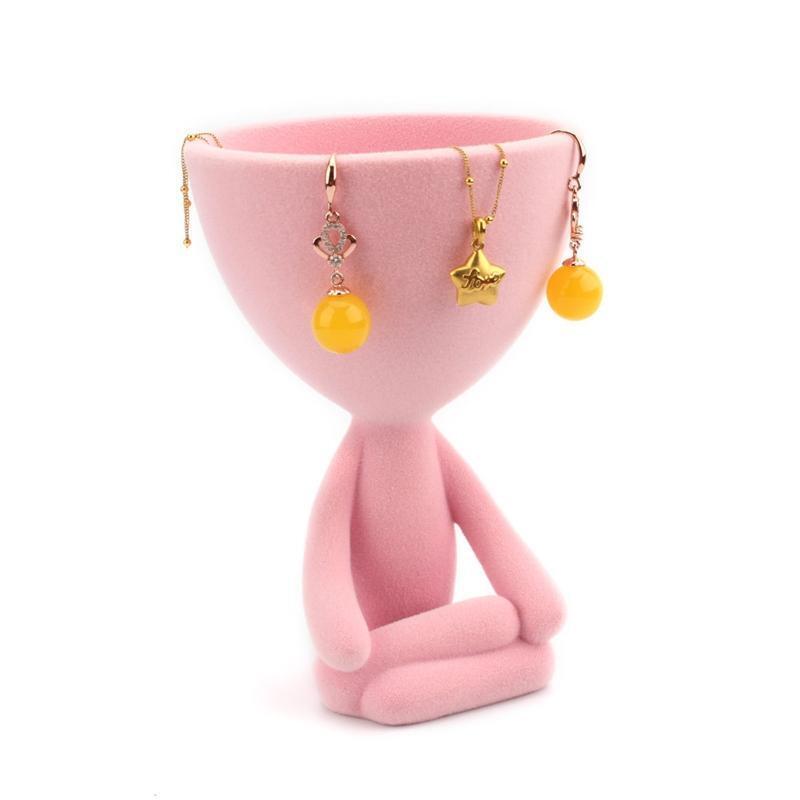 Cartoon Lipstick Ring Holder Jewelry Case Decorative Cosmetic Storage Display