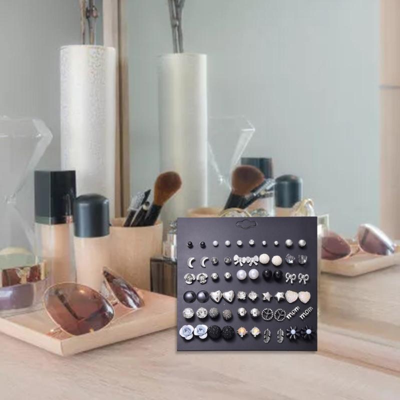 30 Pairs Stud Earrings for Women Men Tiny Cartlidge Earrings Jewelry Gifts