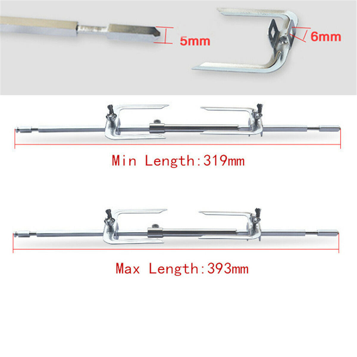1pc Electric BBQ Rotisserie Grill Roast Rod Spit Universal Kit Motor Meat Skewer