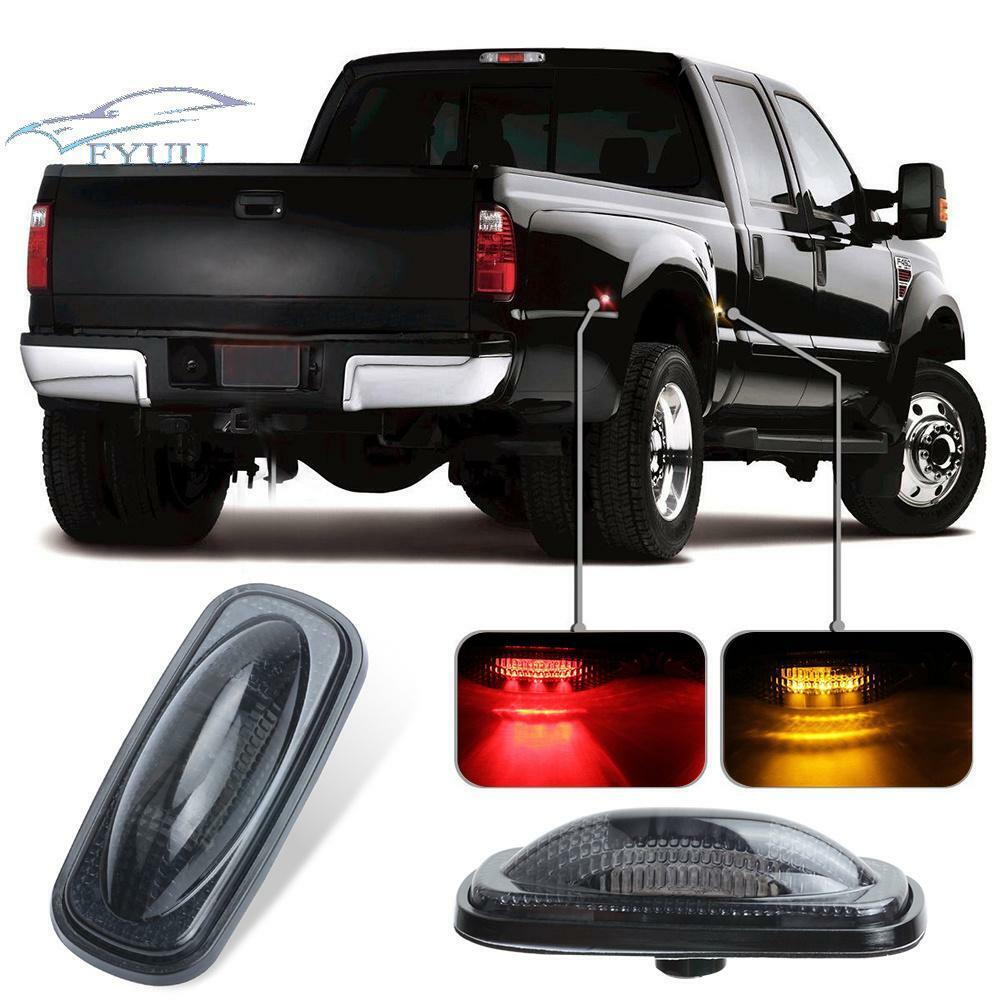 4 x Smoked Lens Amber+Red LED Fender Side Marker Light For 2003-08 Ram 2500 3500