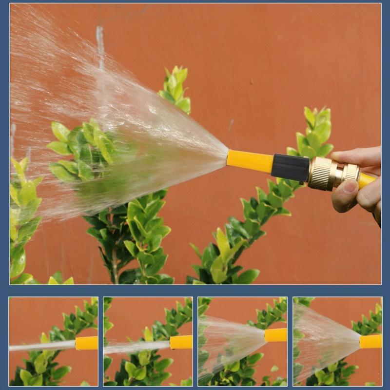 Plastic Garden Hose Nozzle High Pressure Straight Water Spray Gun Rotatable