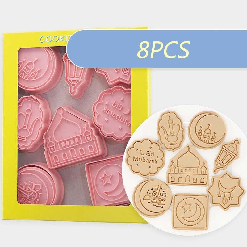 Eid Mubarak Cookie Cutters Set for Baking Bread Cutter Soft Fruit Cutter