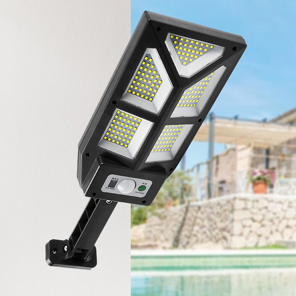 196 LED Solar Wall Light Waterproof Outdoor Motion Sensor Garden Path Lamp
