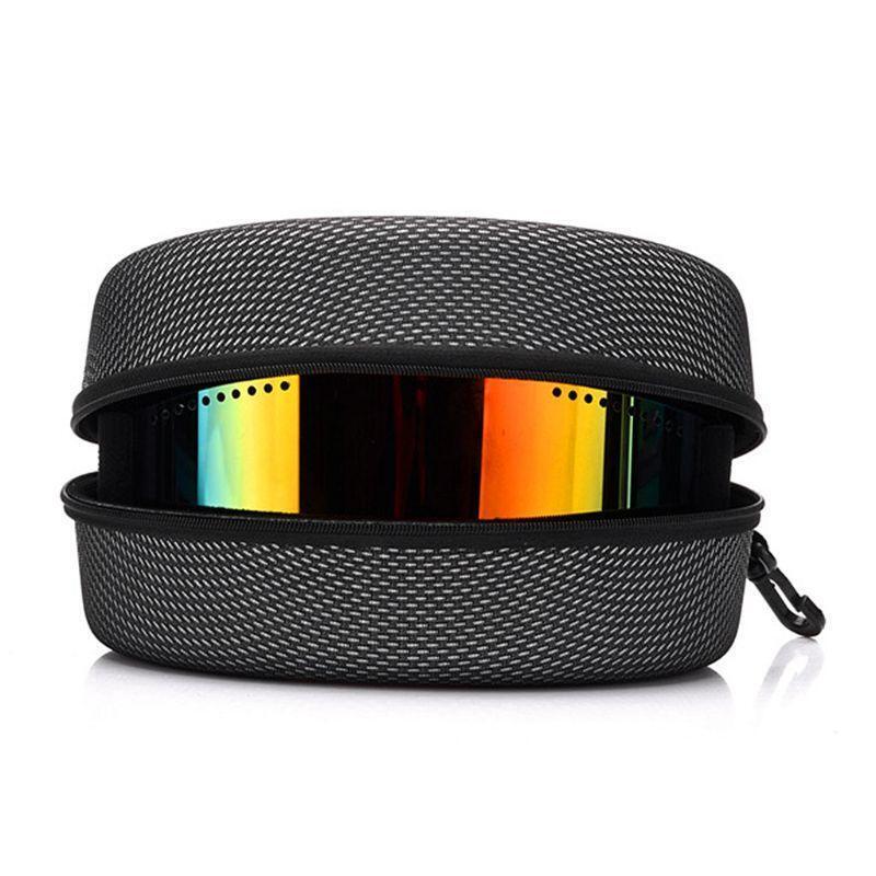 Protection EVA Ski Goggle Case Sunglasses Carrying Zipper Buckle Hard Box Holder