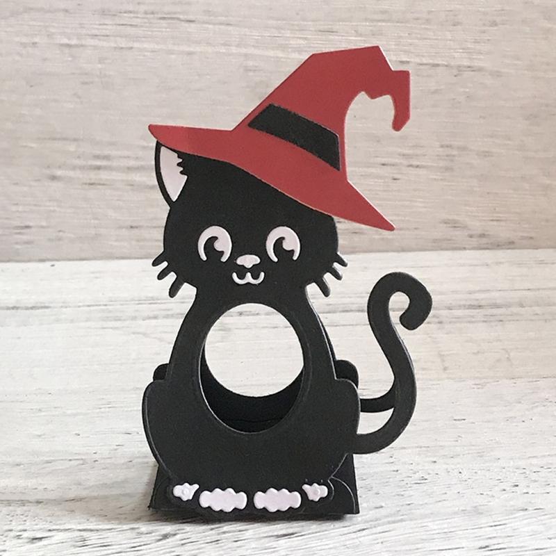 Cat Chocolate Egg Holder Metal Cutting Dies Photo Album Decoration Accessories