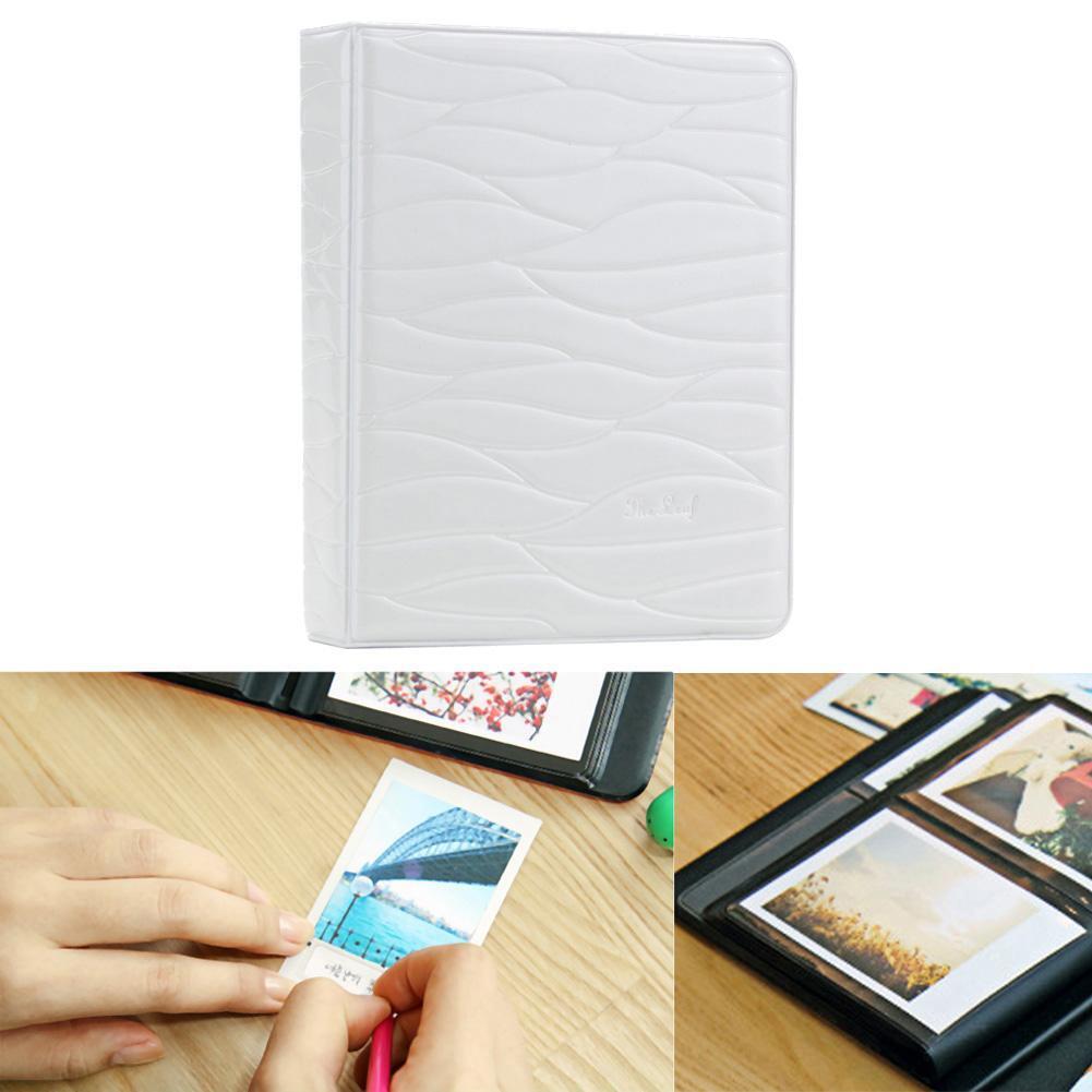 64 Pockets Mini Album Photo Case with Leaves Pattern for FujiFilm Instax