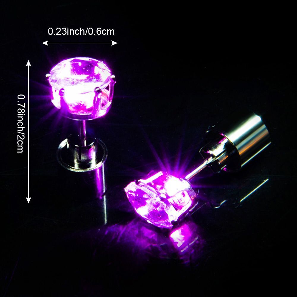 Party Halloween Women Men Blinking Studs Earrings Led Earrings Ear Studs