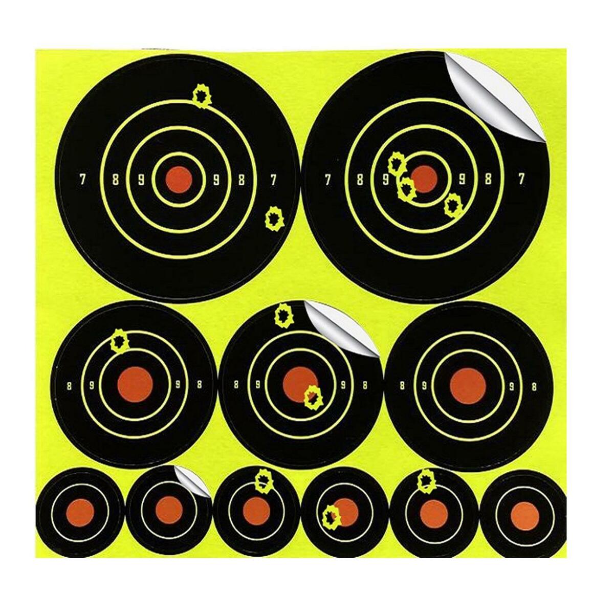 10 Pieces Shooting Reactive Paper Target Self-Adhesive Practice Splash Aim